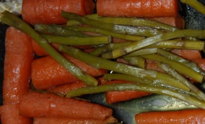 Baby Asparagus and Carrots Roasted in Butter